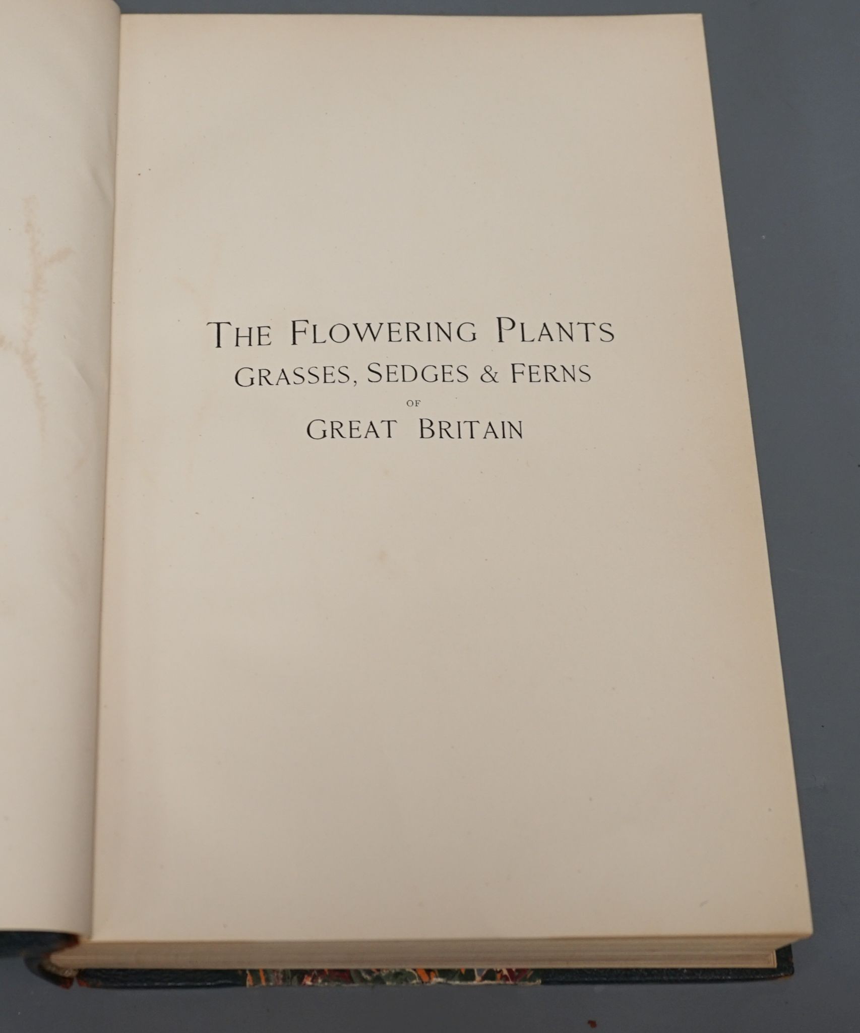 Pratt, Anne - the Flowering Plants, Grasses, Sedges and Ferns of Great Britain.....new edition revised by Edward Step, 4 vols many colour printed plates, contemp. half morocco and marbled boards, gilt panelled spines, gi